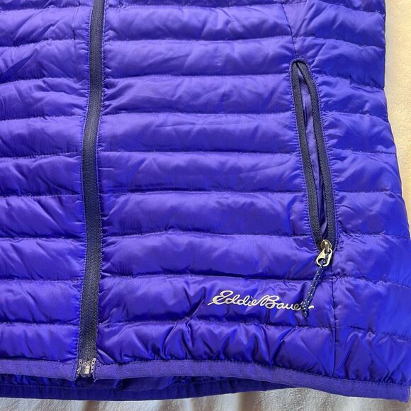 Eddie Bauer Womens Travex 700 Down Fill Puffer Vest Purple/Blue Packable Zip Sm - Picture 6 of 8